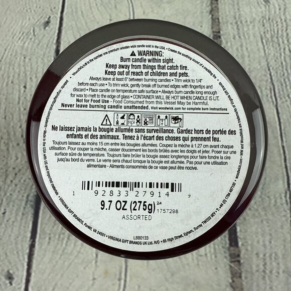 WoodWick Candle Currant Spiced Blackberry Cherry Scent Crackels 9.7 Oz‎ - Picture 3 of 7